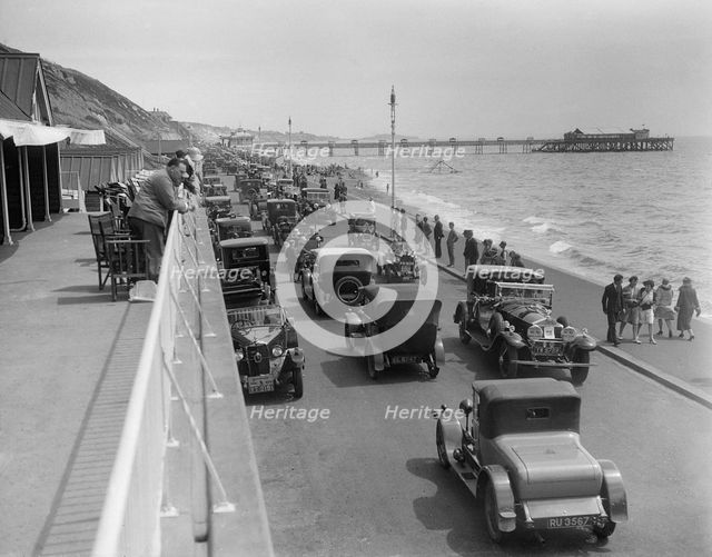 Cars on Undercliff Drive, Bournemouth, Bournemouth Rally, 1928. Artist: Bill Brunell.