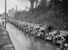 Cars parked at the MCC Lands End Trial, Launceston, Cornwall, 1930. Artist: Bill Brunell