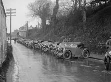 Cars parked at the MCC Lands End Trial, Launceston, Cornwall, 1930. Artist: Bill Brunell