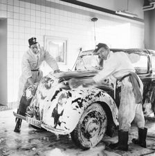 Carwash, Stockholm, Sweden, 1955. Creator: Unknown