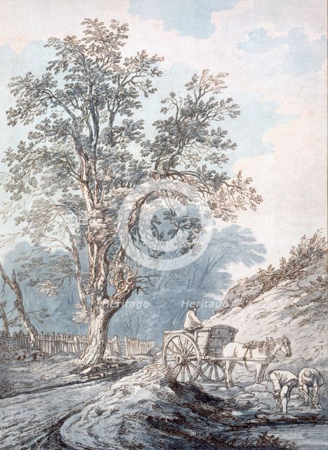 Cart and Horse, 18th Century.  Creator: Joseph Constantine Stadler (fl. 1780-1812).