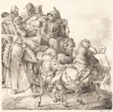 Cart Filled with Wounded Soldiers (Chariot charge de soldats blesses), 1818. Creator: Theodore Gericault