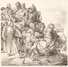 Cart Filled with Wounded Soldiers (Chariot charge de soldats blesses), 1818. Creator: Theodore Gericault