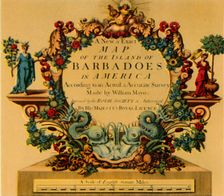 Cartouche on W. Mayo's Map of Barbados, 1722 (1944). Creator: William Mayo