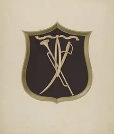 Cartouche from Salem Gate, c. 1939. Creator: Alfred H. Smith
