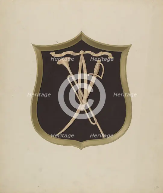 Cartouche from Salem Gate, c. 1939. Creator: Alfred H. Smith.