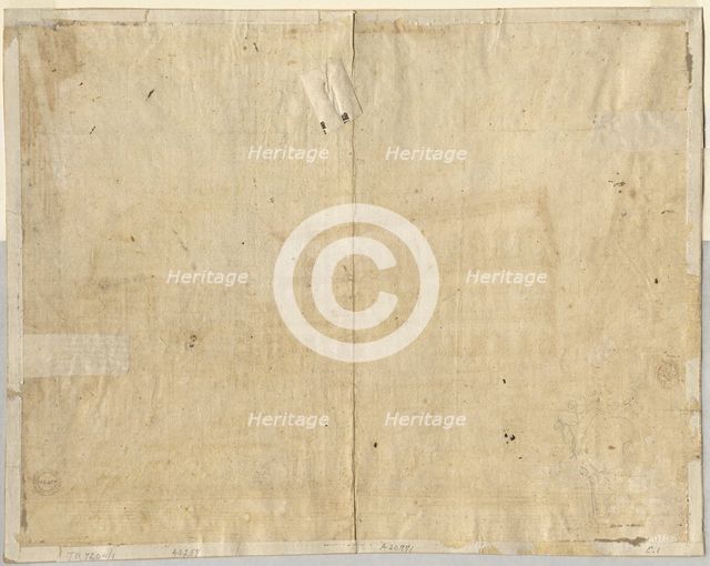 Cartouche (verso), 1664. Creator: Lievin Cruyl (Flemish, c. 1640-c. 1720).
