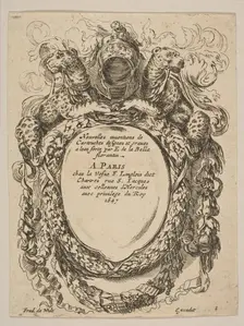 Cartouche with Title: Nouvelles inventions de Cartouches, 17th century. Creator: Unknown