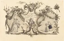 Cartouches Modernes avec des Enfans qui representant les Modes d'Augsbourg. Creator: Johann Esaias Nilson