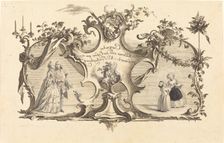 Cartouches Modernes avec des Enfans qui representant les Modes d'Augsbourg. Creator: Johann Esaias Nilson