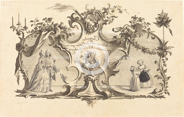 Cartouches Modernes avec des Enfans qui representant les Modes d'Augsbourg. Creator: Johann Esaias Nilson.