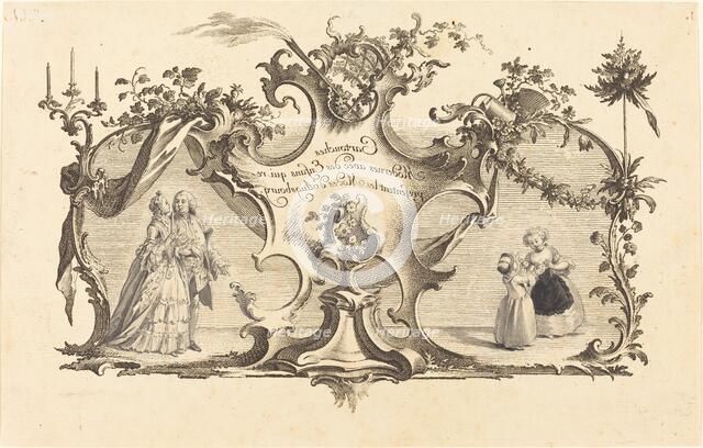 Cartouches Modernes avec des Enfans qui representant les Modes d'Augsbourg. Creator: Johann Esaias Nilson.
