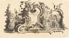 Cartouches Modernes orné avec des [diferentes Figures] (Plate VI-1 from the set). Creator: Johann Esaias Nilson