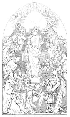Cartoon (41) The Spirit of Chivalry - by Daniel Maclise, R.A., executed by commission, 1845. Creator: Unknown