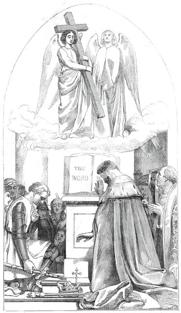 Cartoon (35) Religion - by J.C. Horsley...from the exhibition in Westminster Hall, 1845.  Creator: Unknown.