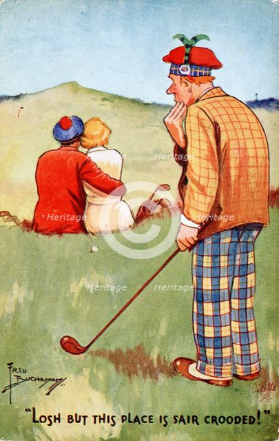 Cartoon with a golfing theme, c1920s. Creator: Unknown.