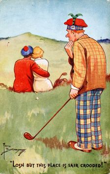 Cartoon with a golfing theme, c1920s. Creator: Unknown