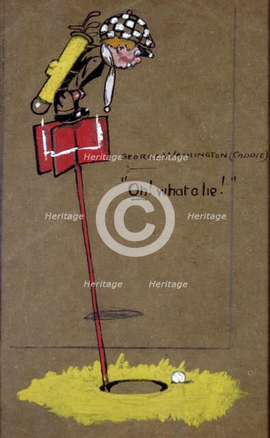 Cartoon with golfing theme, American, c1930. Artist: Unknown