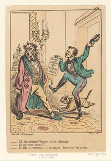 Cartoon about rent increases brought in by the Commune of Paris, 1871, (c.1871). Creator: Leo Scherer