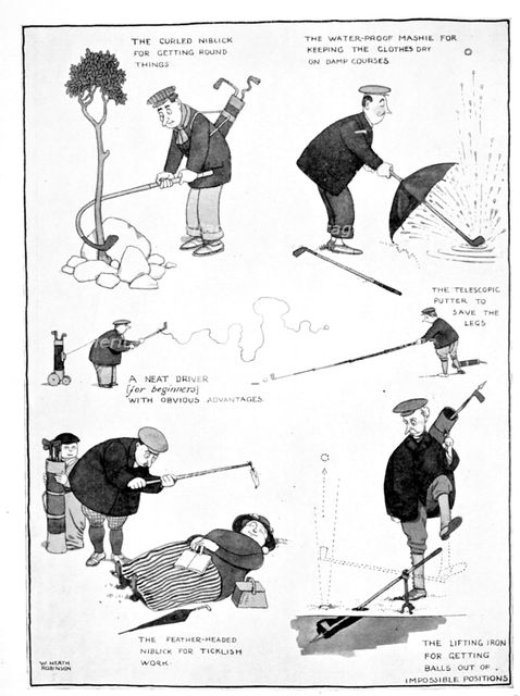 Cartoon by W Heath Robinson (1872-1944), c1920. Creator: W Heath Robinson.