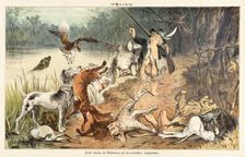 Cartoon from Puck, between 1880 and 1889. Creator: Bernhard Gillam