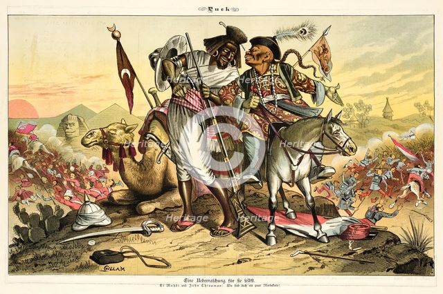 Cartoon from Puck, between 1880 and 1889. Creators: Joseph Keppler, Bernhard Gillam.