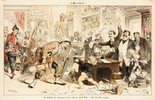 Cartoon from Puck, between 1880 and 1889. Creators: Joseph Keppler, Bernhard Gillam