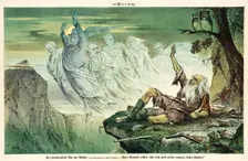 Cartoon from Puck, between 1880 and 1889. Creators: Joseph Keppler, Bernhard Gillam