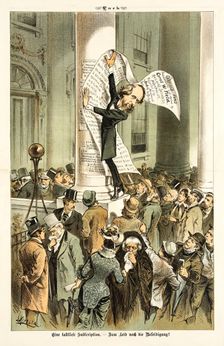 Cartoon from Puck, between 1880 and 1889. Creators: Joseph Keppler, Bernhard Gillam
