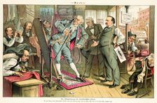 Cartoon from Puck, between 1880 and 1889. Creators: Joseph Keppler, Bernhard Gillam