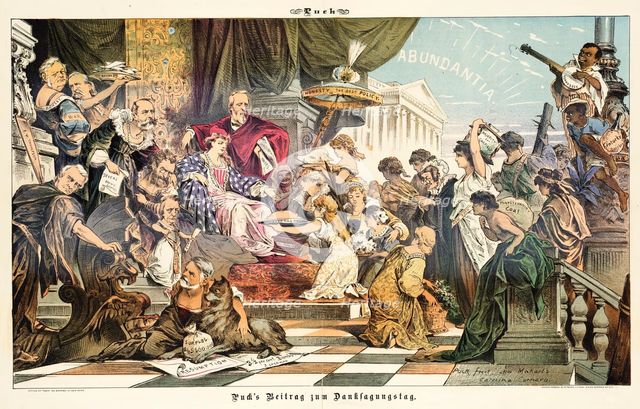 Cartoon from Puck, between 1880 and 1889. Creators: Joseph Keppler, Bernhard Gillam.