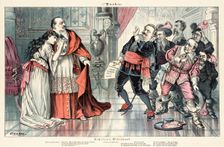 Cartoon from Puck, between 1880 and 1889. Creators: Joseph Keppler, Bernhard Gillam