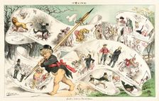 Cartoon from Puck, between 1880 and 1889. Creators: Joseph Keppler, Bernhard Gillam