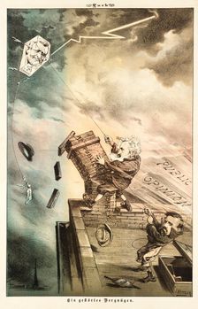 Cartoon from Puck, between 1880 and 1889. Creators: Joseph Keppler, Bernhard Gillam