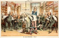 Cartoon from Puck, between 1880 and 1889. Creators: Joseph Keppler, Bernhard Gillam