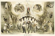 Cartoon from Puck, between 1880 and 1889. Creators: Joseph Keppler, Bernhard Gillam