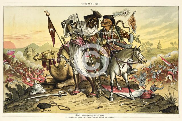 Cartoon from Puck, between 1880 and 1889. Creators: Joseph Keppler, Bernhard Gillam.