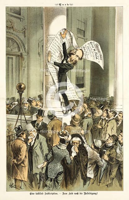 Cartoon from Puck, between 1880 and 1889. Creators: Joseph Keppler, Bernhard Gillam.