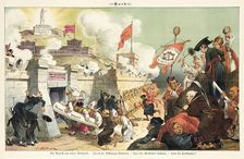 Cartoon from Puck, between 1880 and 1889. Creators: Joseph Keppler, Bernhard Gillam