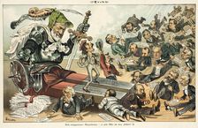Cartoon from Puck, between 1880 and 1889. Creators: Joseph Keppler, Bernhard Gillam
