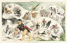 Cartoon from Puck, between 1880 and 1889. Creators: Joseph Keppler, Bernhard Gillam