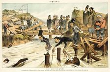 Cartoon from Puck, between 1880 and 1889. Creators: Joseph Keppler, Bernhard Gillam