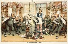 Cartoon from Puck, between 1880 and 1889. Creators: Joseph Keppler, Bernhard Gillam