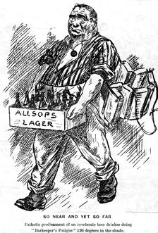 Cartoon from the ship board paper The Comet, troopship RMS Caronia 1916-1917