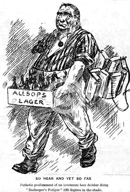 Cartoon from the ship board paper The Comet, troopship 'RMS Caronia', 1916-1917. Artist: Unknown