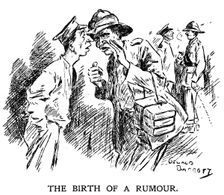 Cartoon from the ship board paper The Comet, troopship RMS Caronia 1916-1917. Artist: Barret