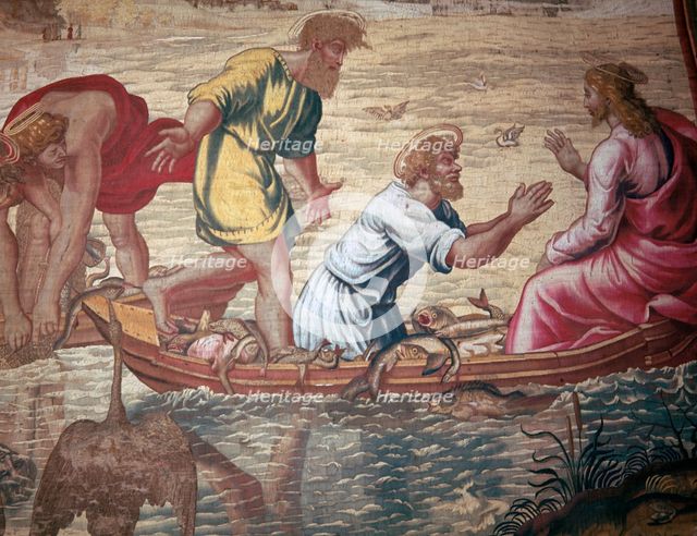 Cartoon of the miraculous draft of fishes, 15th century. Artist: Raphael