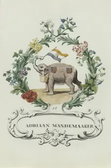 Cartoon of Adriaan Mandemaker, 1710-1720. Creator: Anon