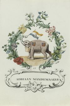 Cartoon of Adriaan Mandemaker, 1710-1720. Creator: Anon