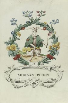 Cartoon of Adriaan Ploos, 1710-1720. Creator: Anon